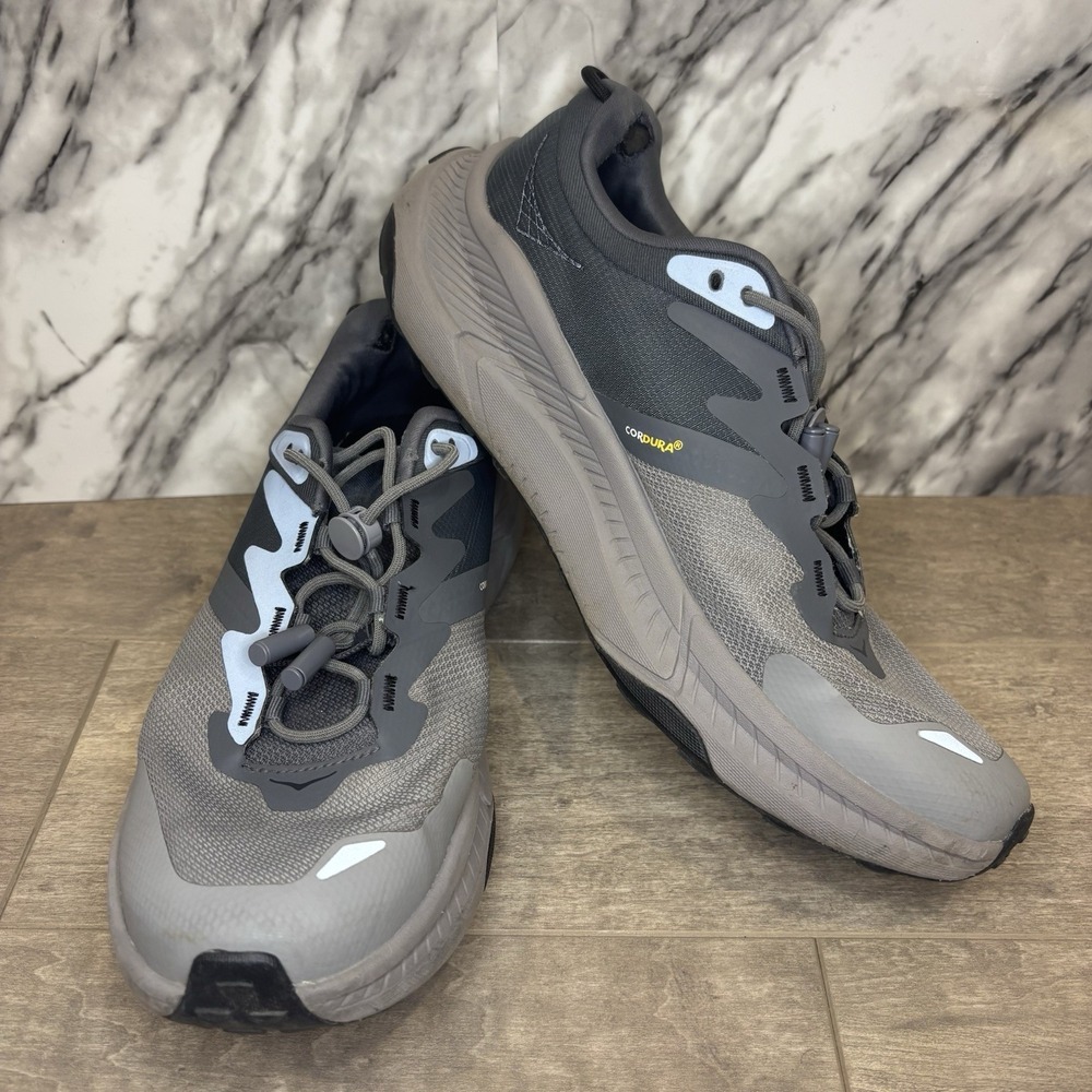 Hoka One One Transport Shoes Mens Size 9D Gray Vibram Hiking Sneaker 1123153CKBC